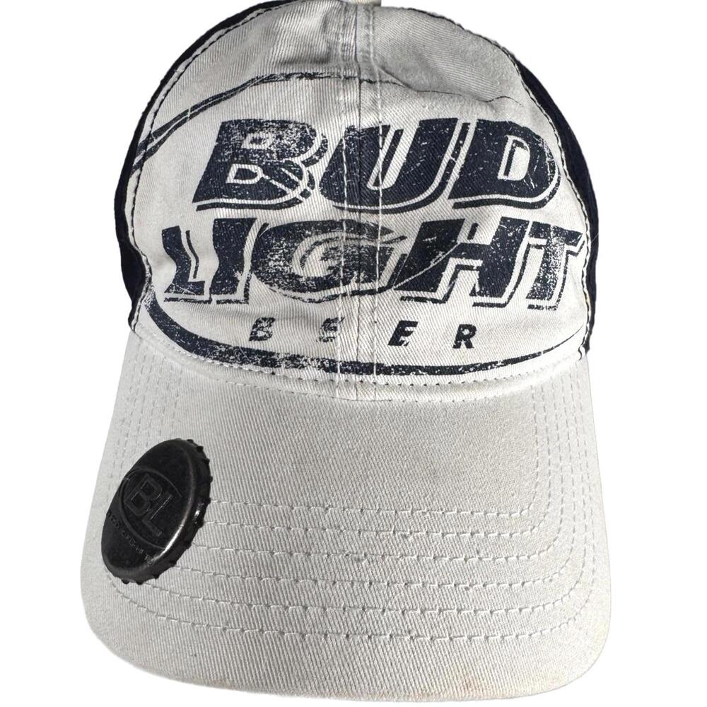Bud Light Trucker Hat With Bottle Opener Strapback Baseball Cap Budweiser Brand